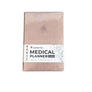 Clever‎ Fox Medical Planner Wellness Journal Health Diary Rose Gold 12 Month